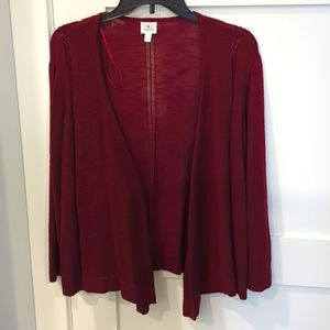 Dressbarn Maroon Cardigan Sweater